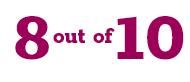 eight out of ten